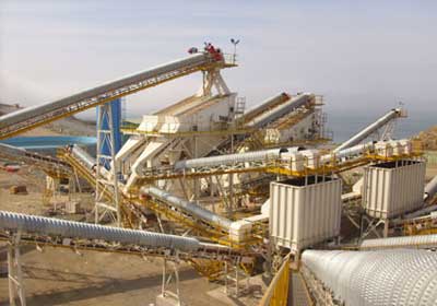 chancado de muestras de roca